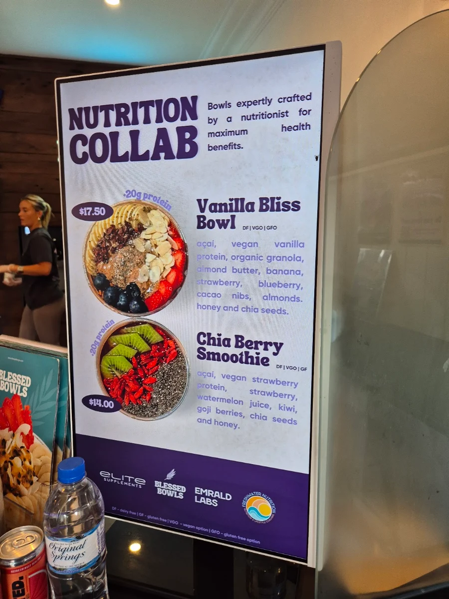 Menu, Blessed Bowls Thirroul
