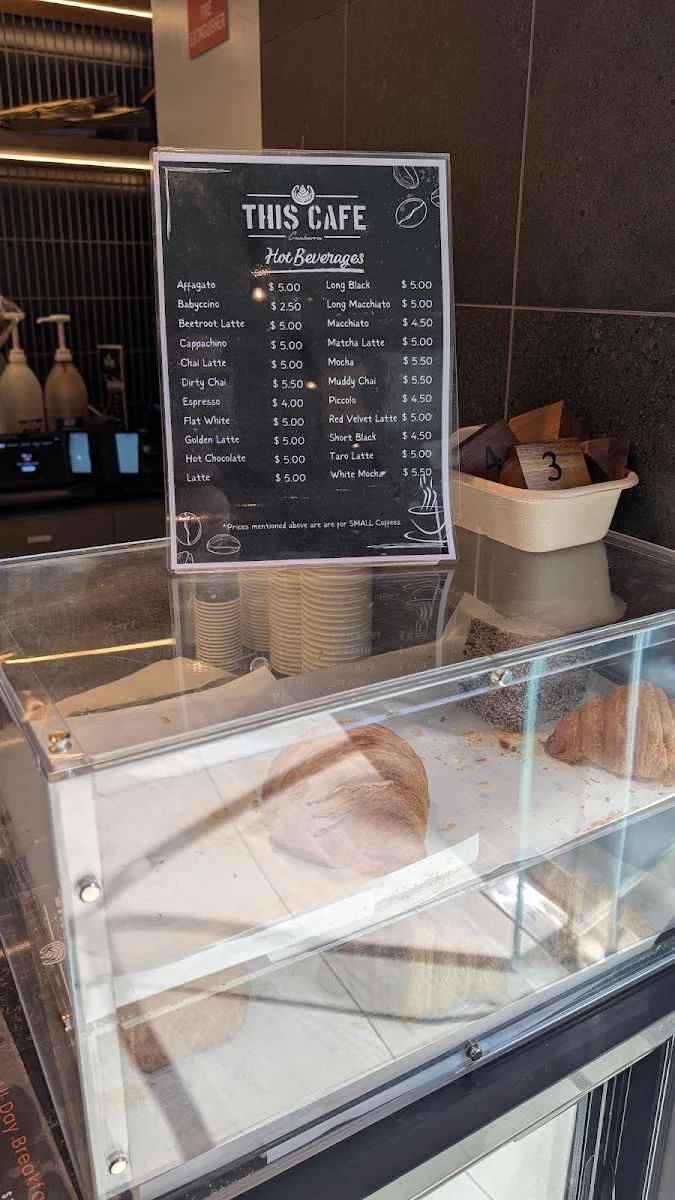 Menu, This Cafe