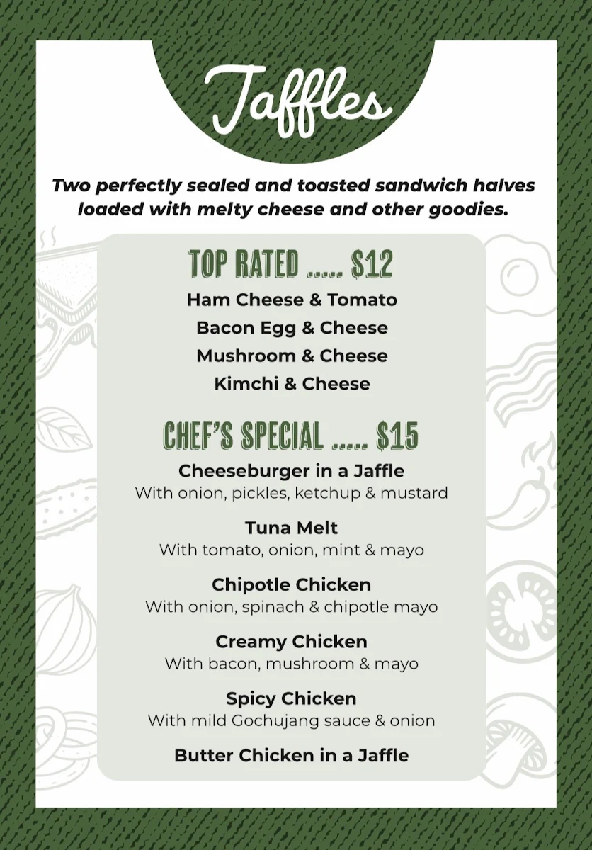 Menu, Rowa Café