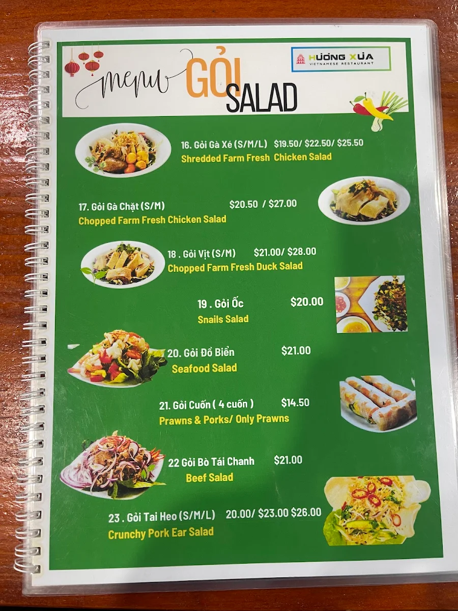 Menu, Huong Xua Cabramatta