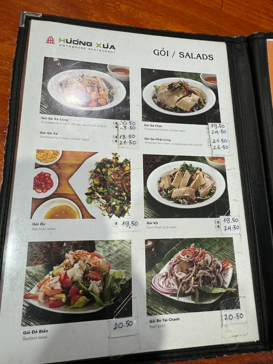 Menu, Huong Xua Cabramatta