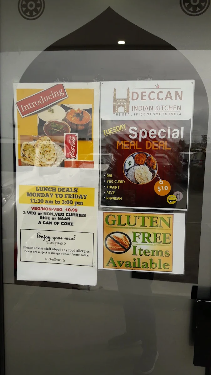 Menu, Deccan Indian (Highton)