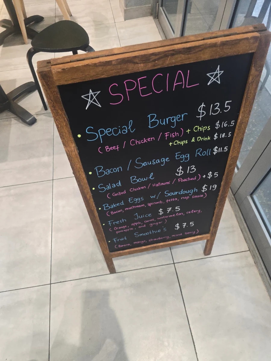 Menu, Sugarbaby Espresso Bar