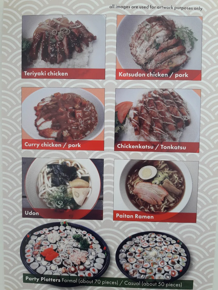 Menu, Sushi Haru Japanese Fusion