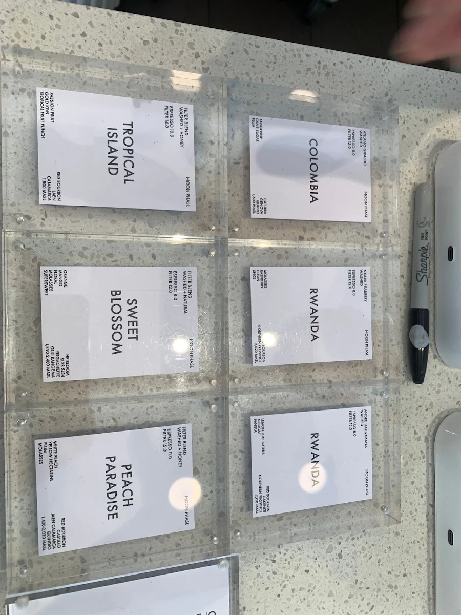 Menu, ENA Sydney