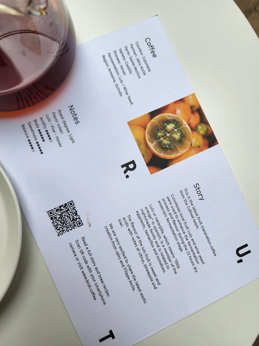 Menu, ENA Sydney