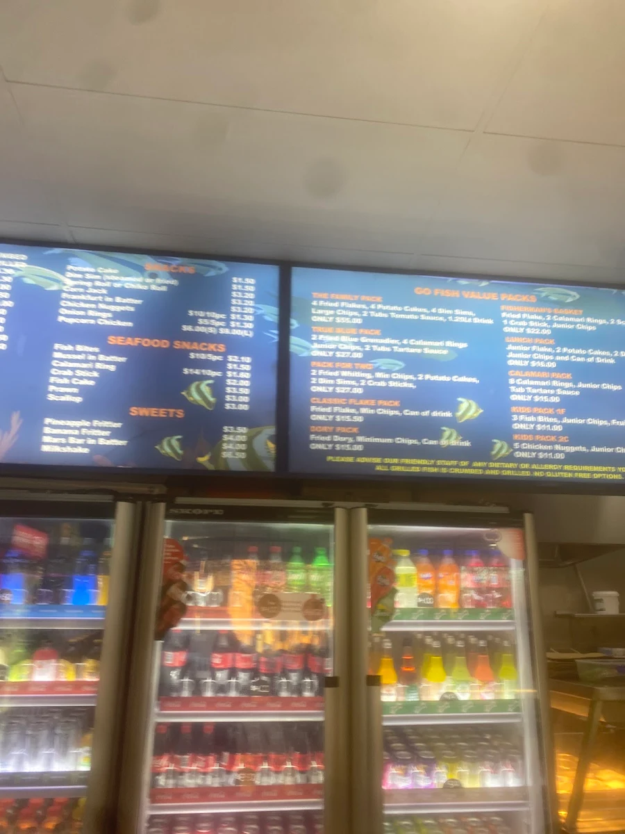 Menu, Go Fish Fish & Chip Shop Mornington