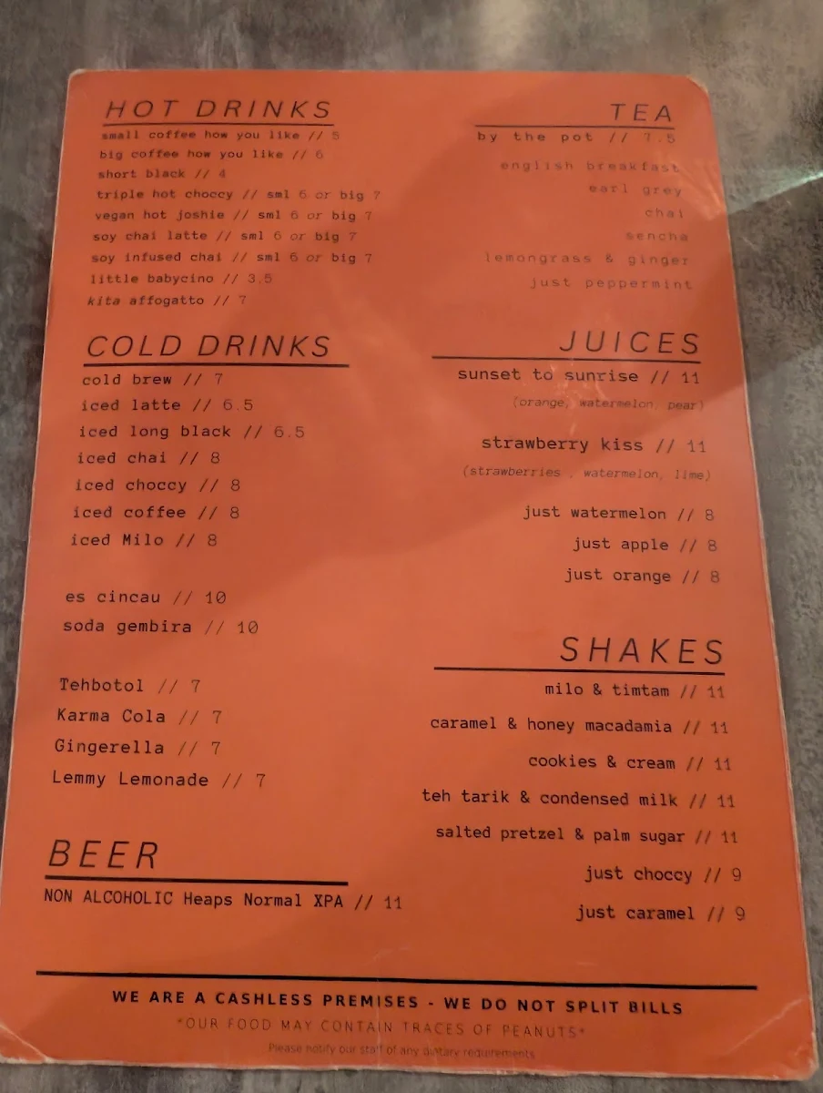 Menu, Kita