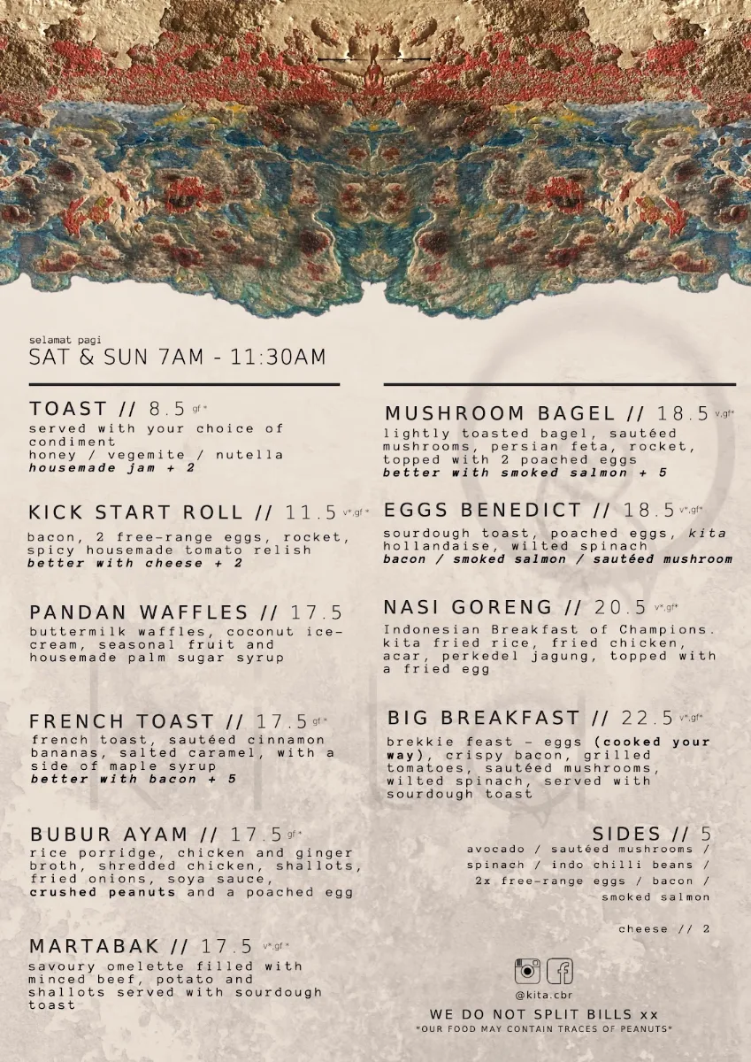 Menu, Kita