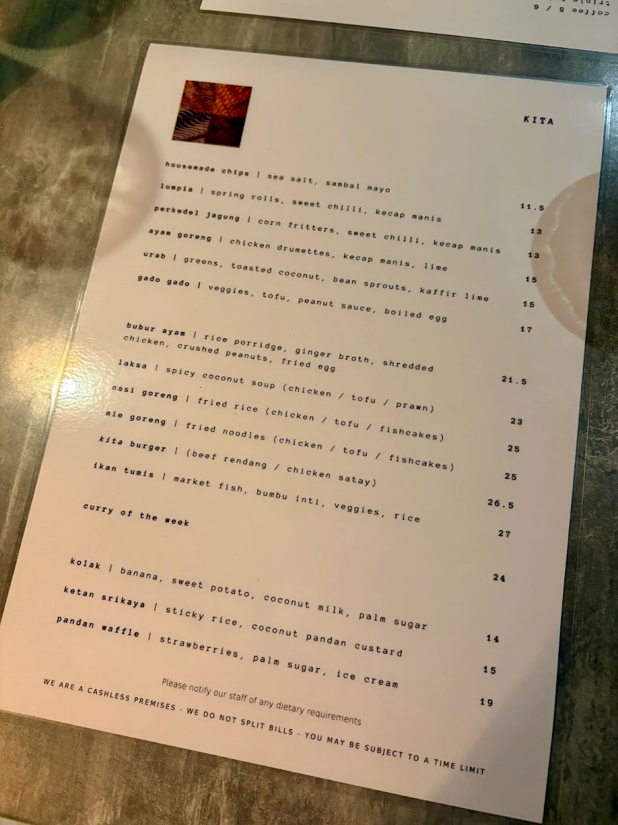 Menu, Kita