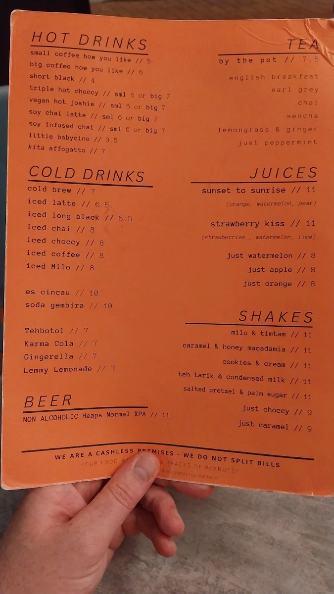 Menu, Kita