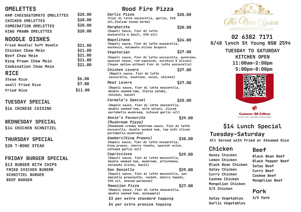 Menu, The New Space In Young
