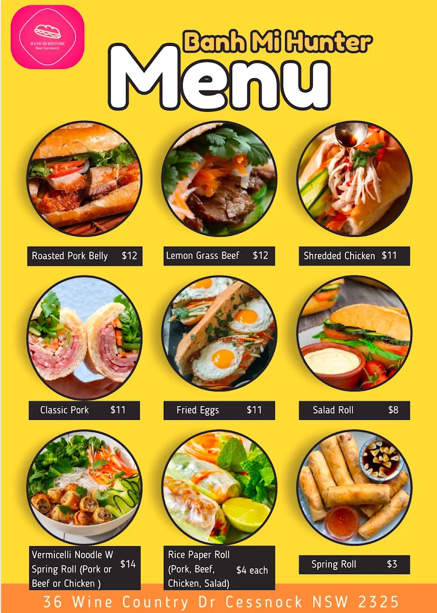 Menu, BANH MI HUNTER