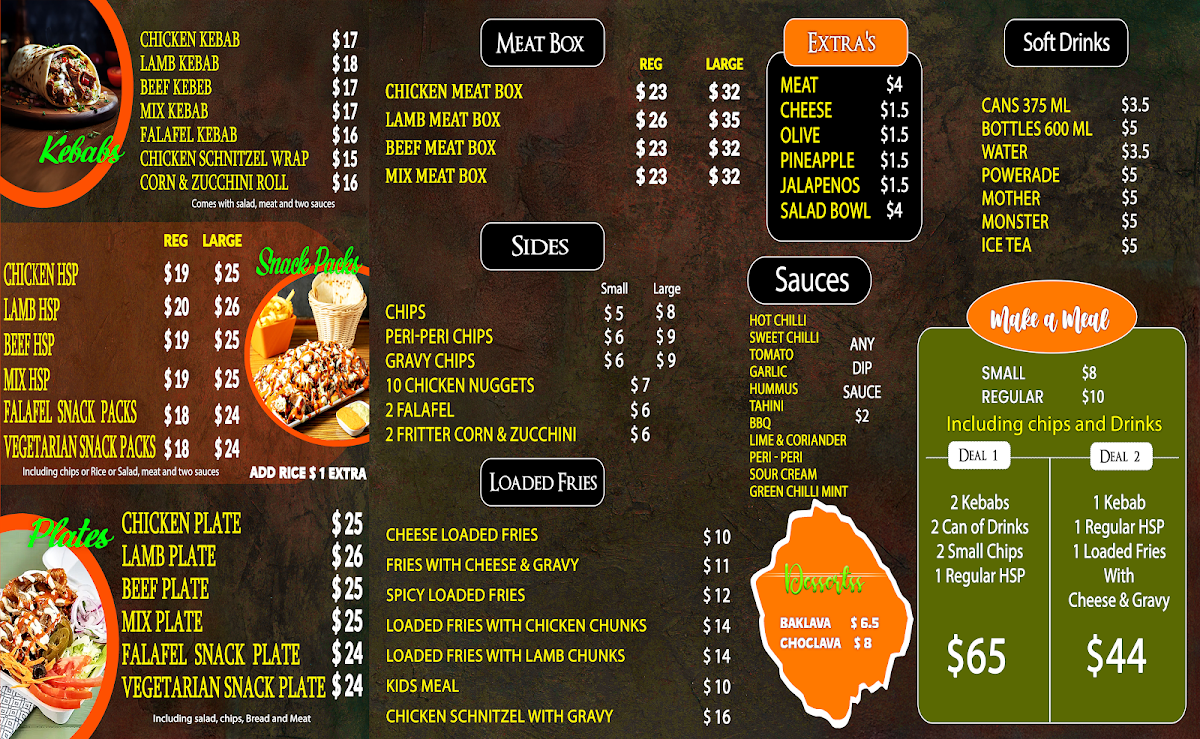 Menu, Quean Kebabs & Gyros Queanbeyan