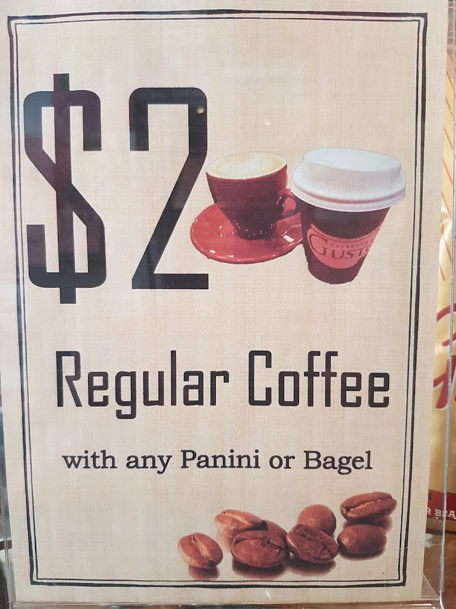 Menu, Gusto Espresso Bar