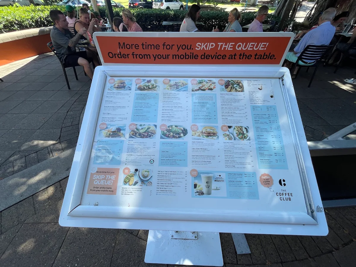 Menu, The Coffee Club Café - The Strand Townsville
