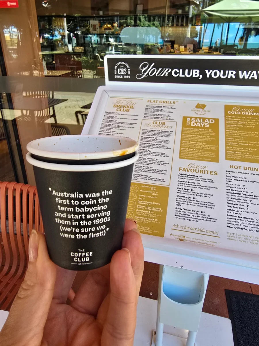 Menu, The Coffee Club Café - The Strand Townsville