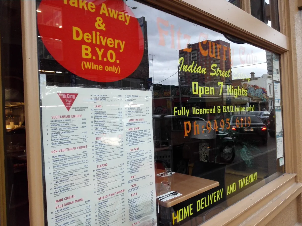 Menu, Fitz Curry Cafe