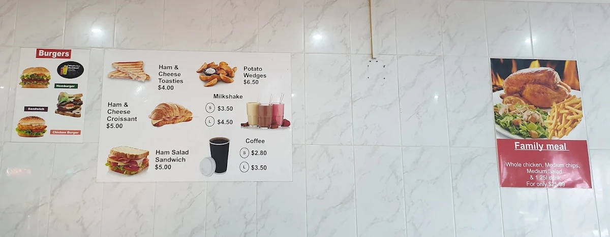 Menu, Springwood Charcoal Chicken Spot