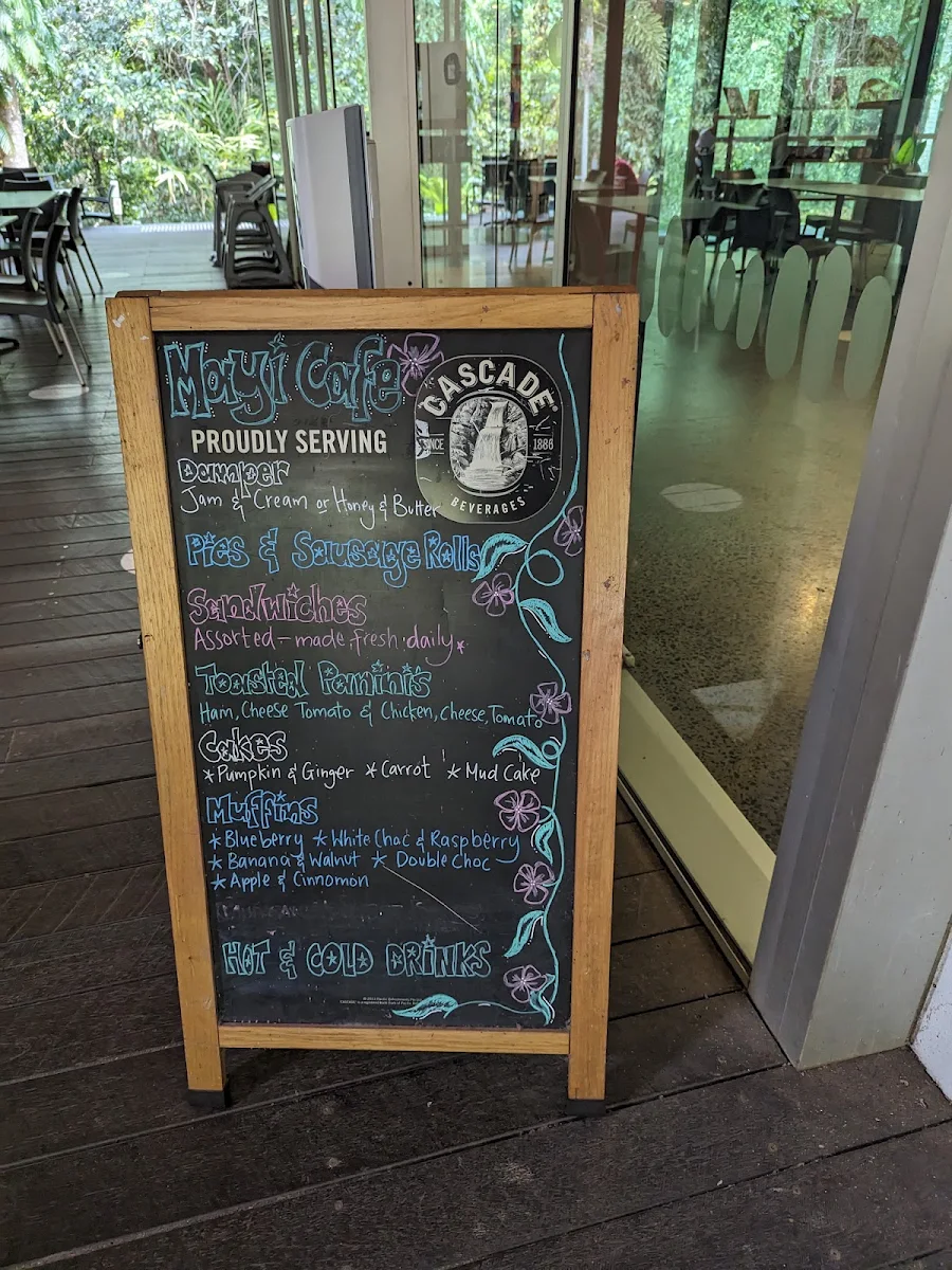 Menu, Mayi Café and Restaurant