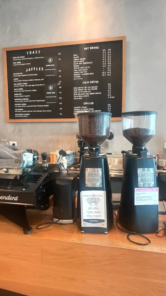 Menu, Axil Coffee Roasters Glenferrie
