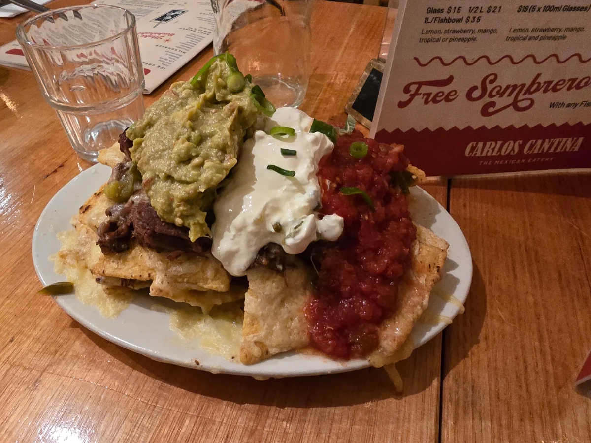 Menu, Carlos Cantina - Boronia