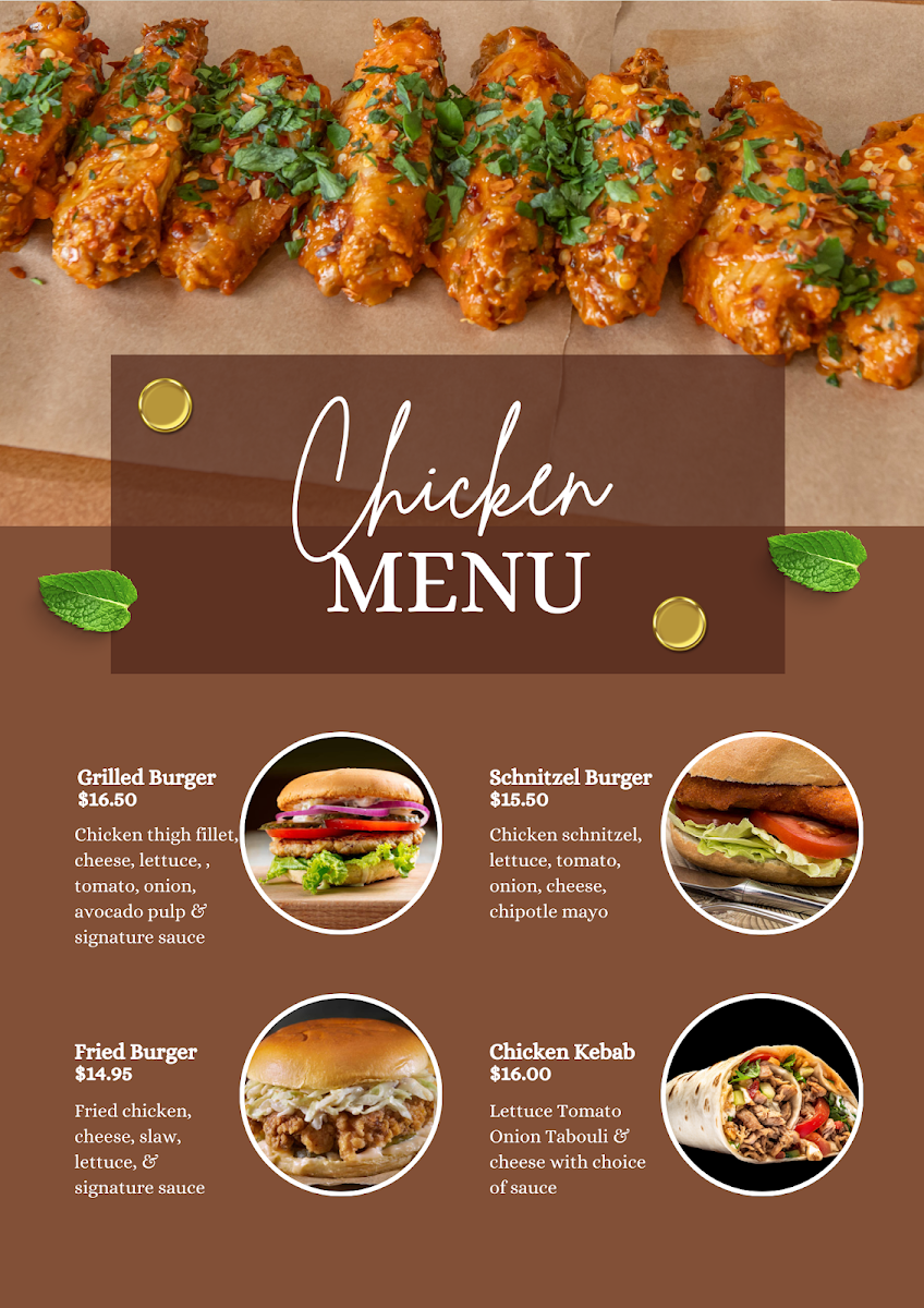 Menu, Osaucy