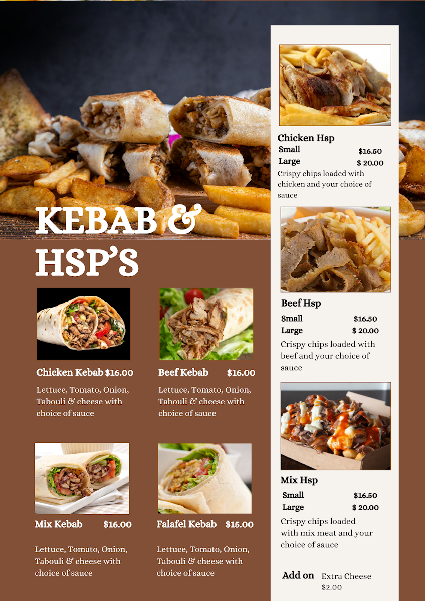 Menu, Osaucy