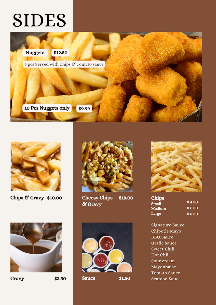 Menu, Osaucy