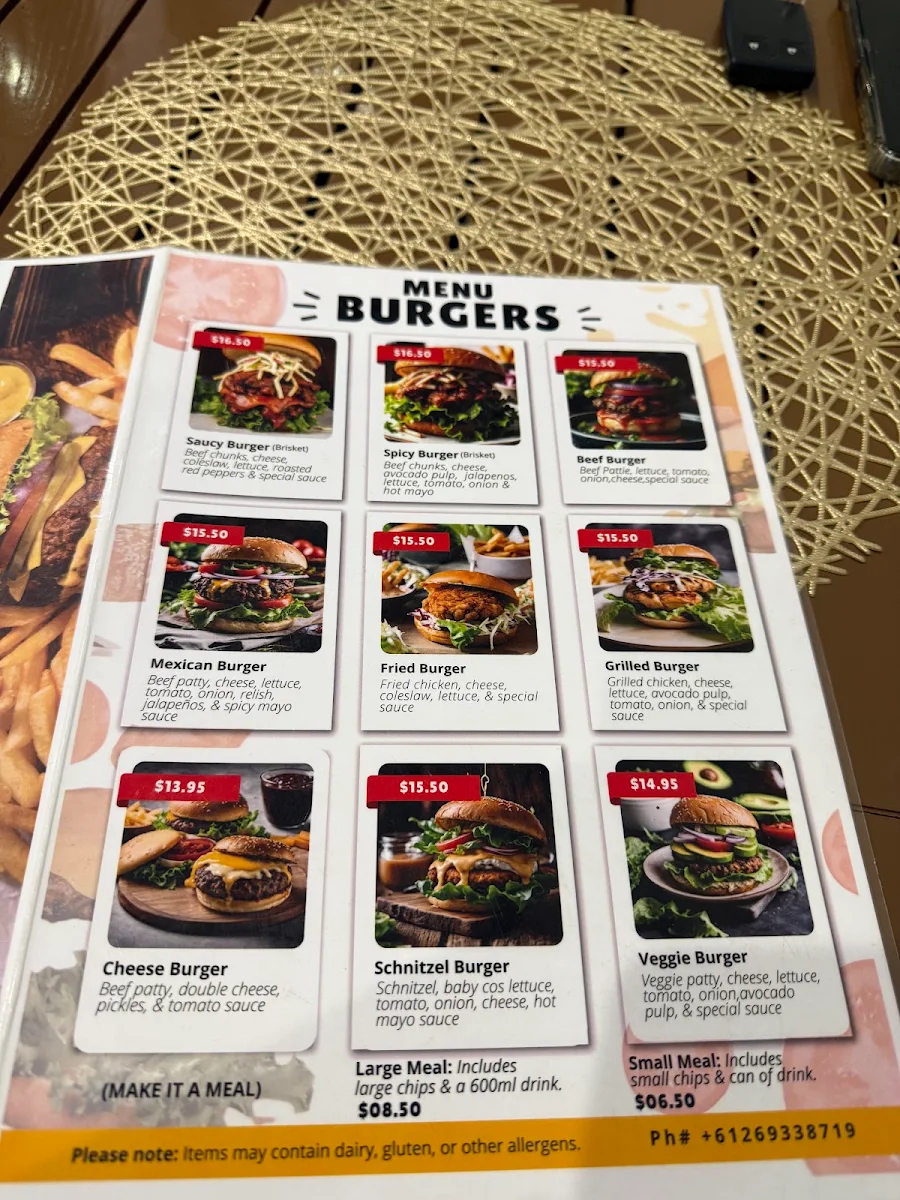 Menu, Osaucy