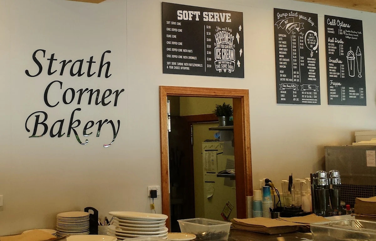 Menu, Strath Corner Bakery