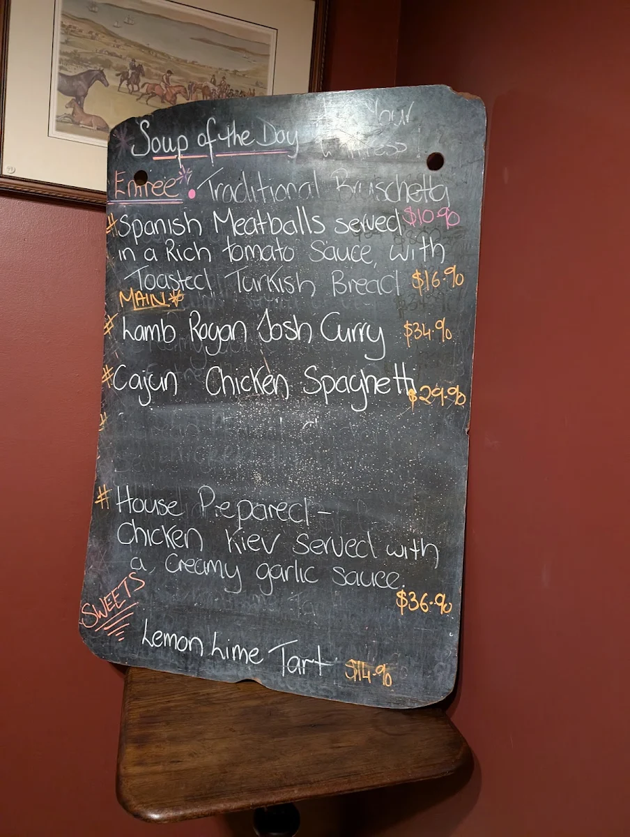 Menu, North Britain Hotel
