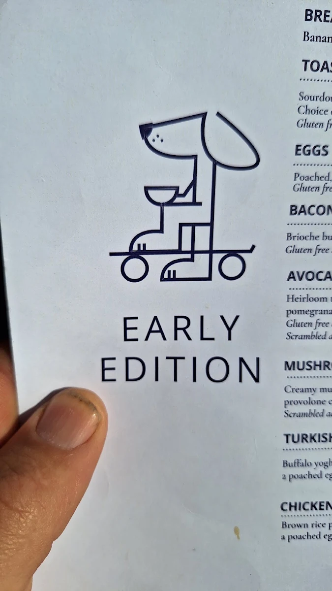 Menu, Early Edition