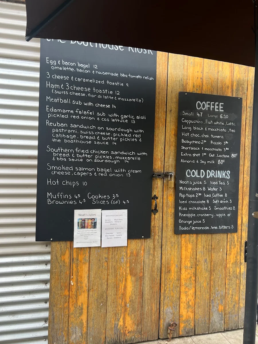 Menu, The Boathouse