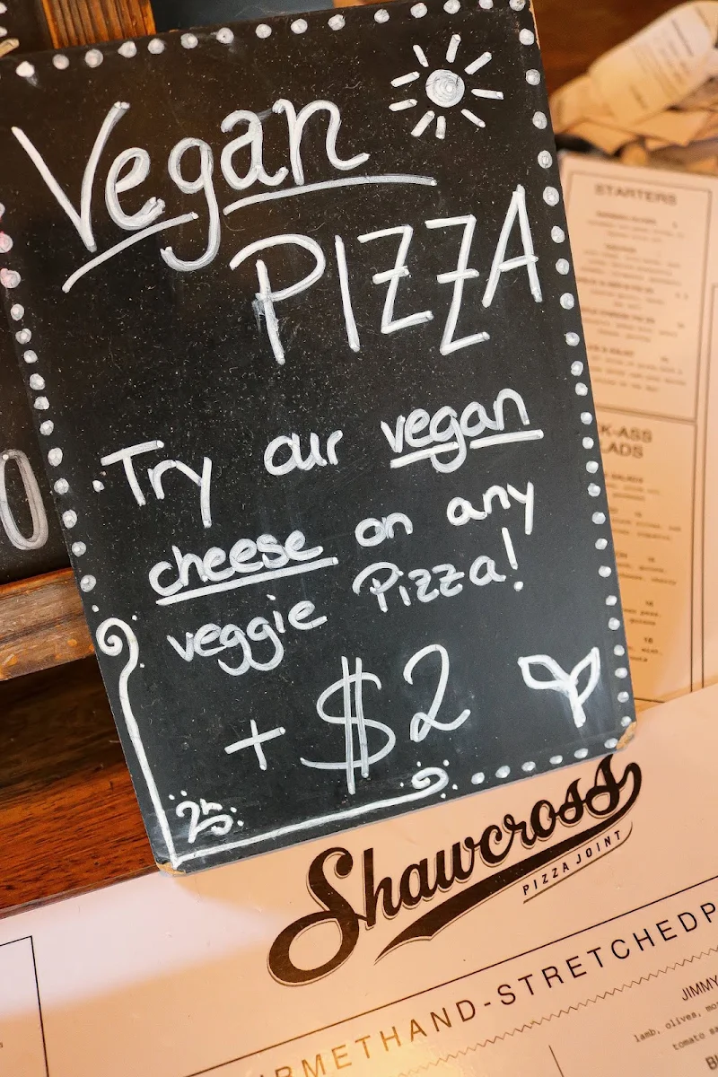 Menu, Shawcross Pizza Joint