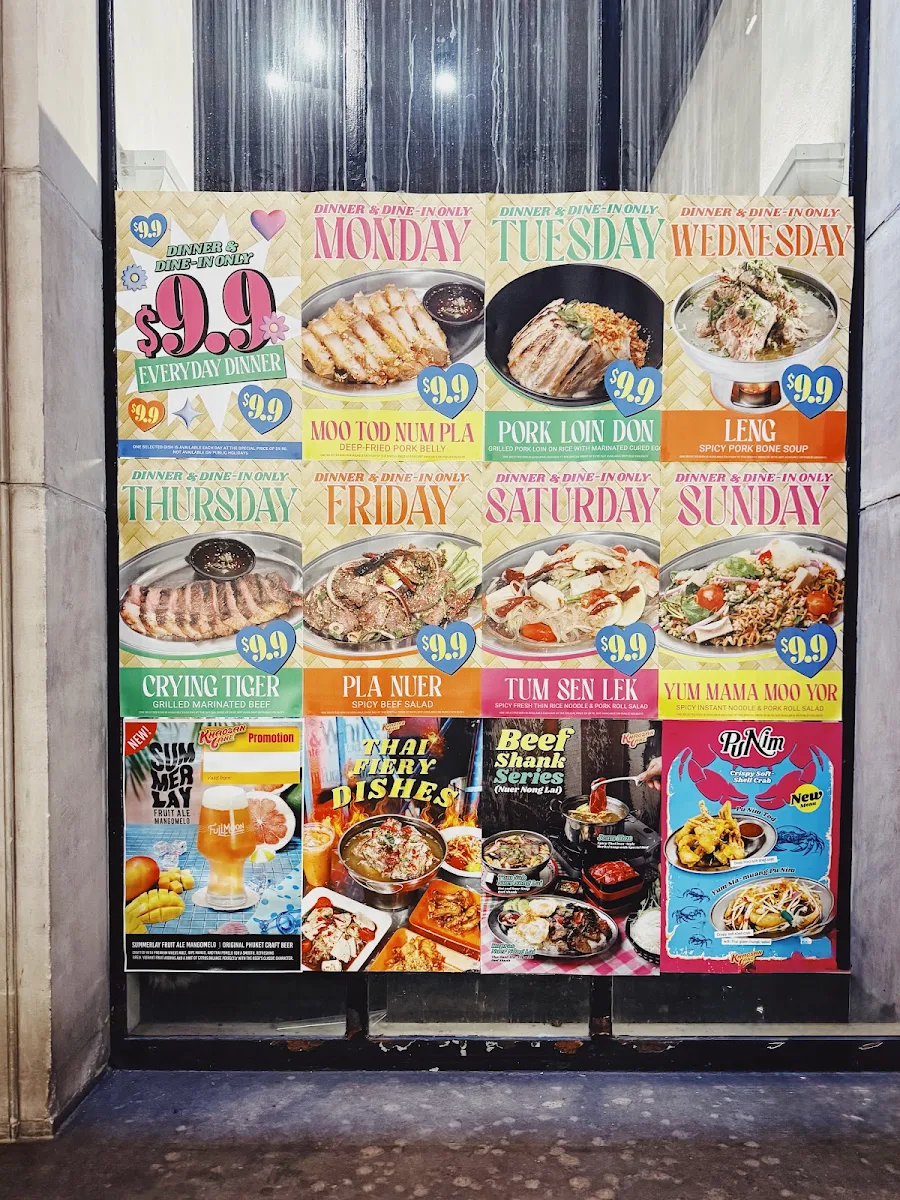 Menu, Khaosan Lane