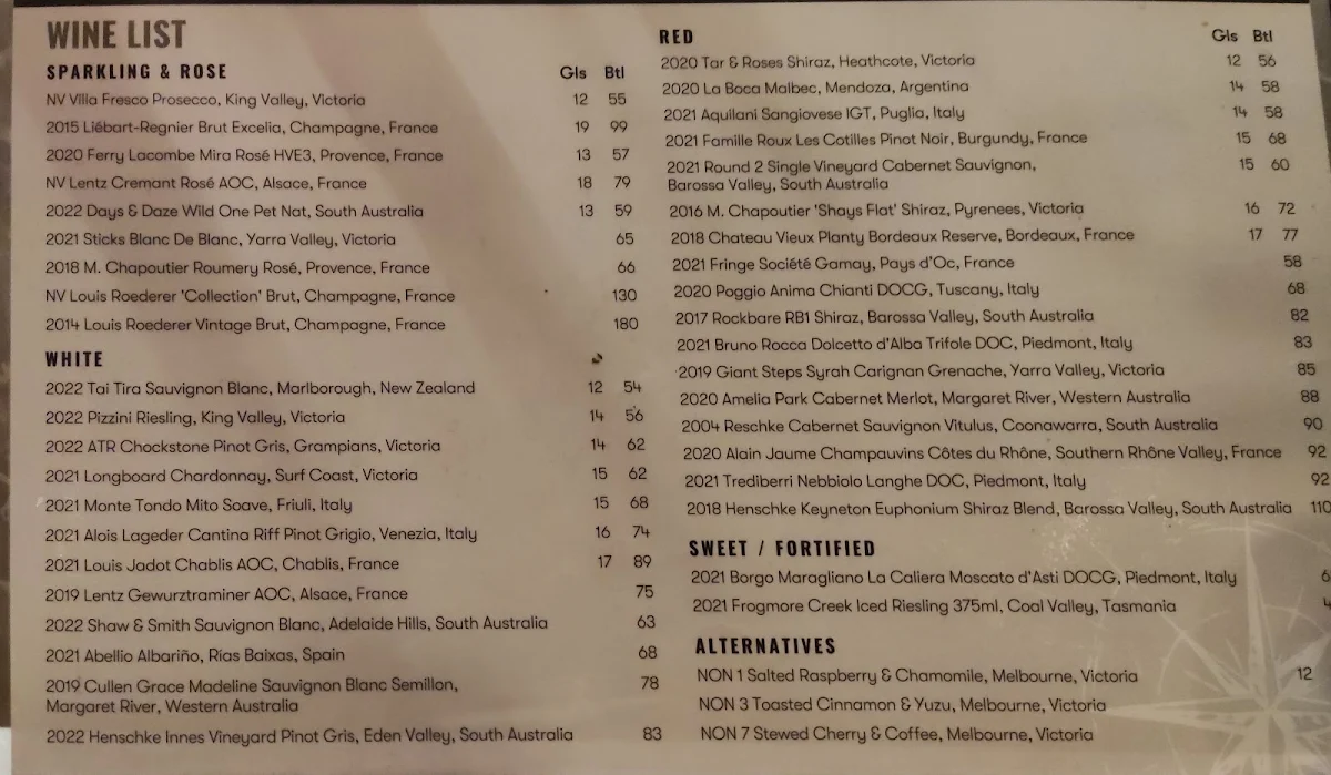 Menu, Oydis Bar & Dine | Ashburton