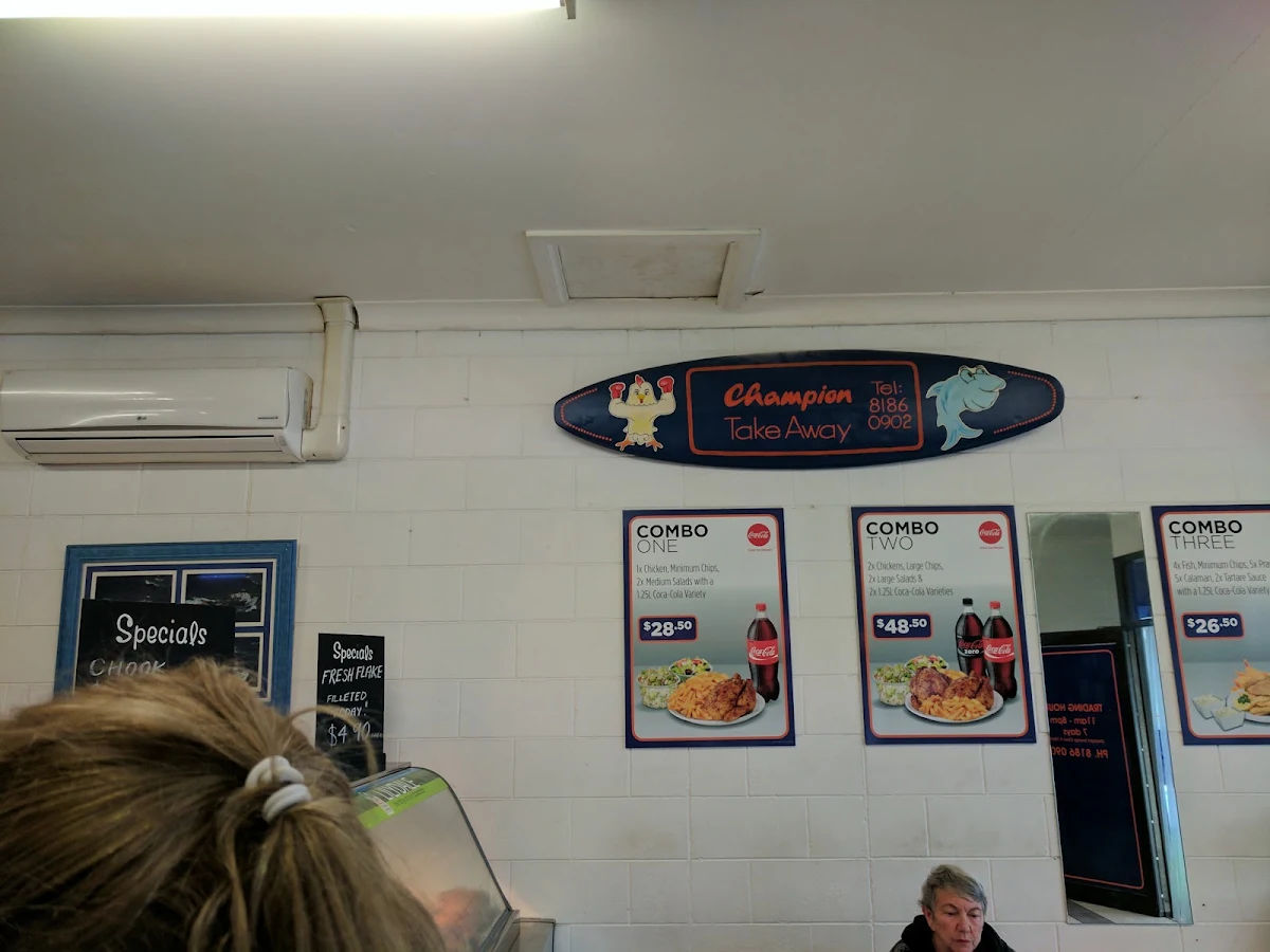 Menu, Champion Takeaway