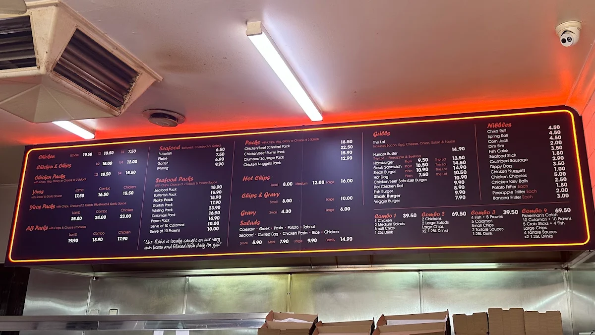 Menu, Champion Takeaway