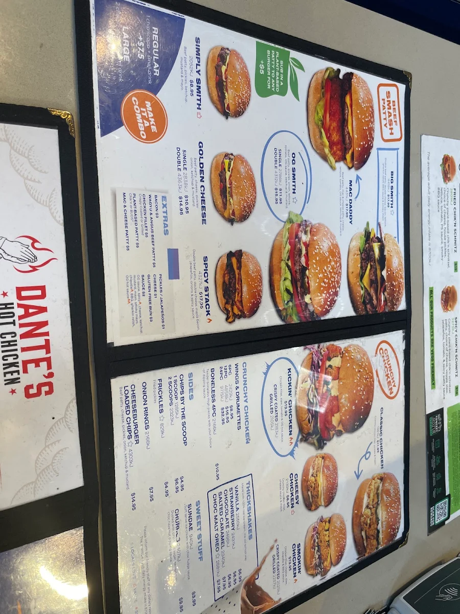 Menu, Pattysmiths Darlinghurst