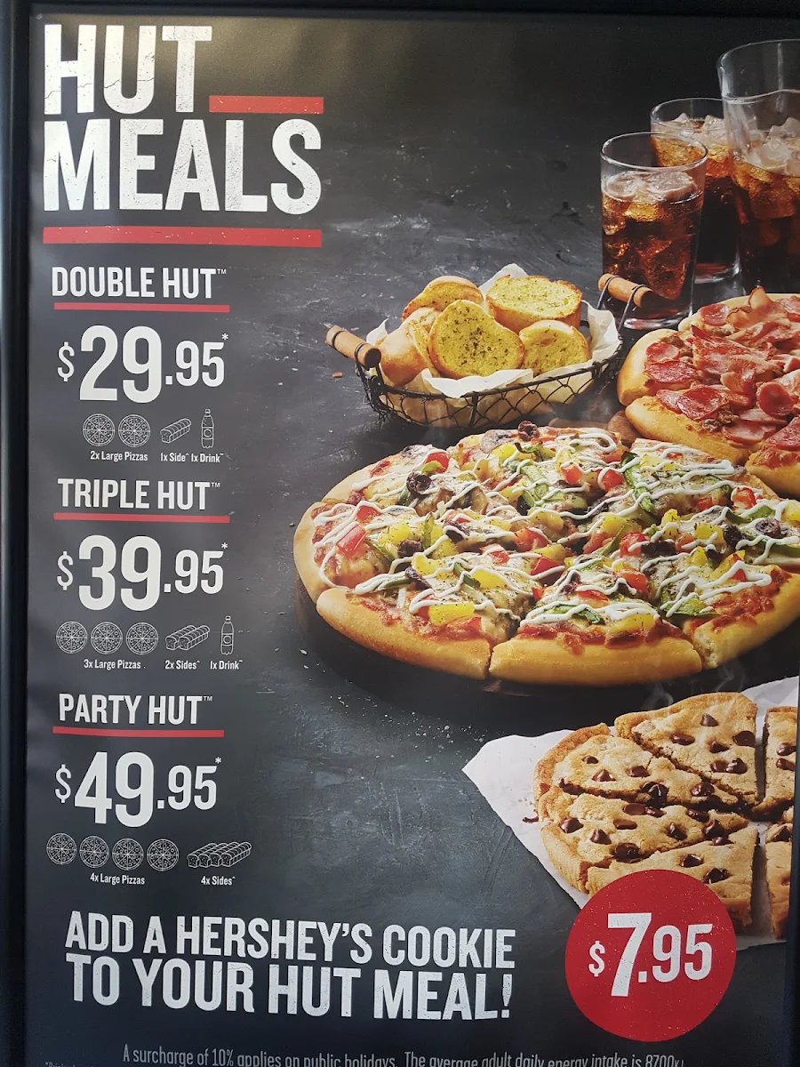 Menu, Pizza Hut Bentleigh East