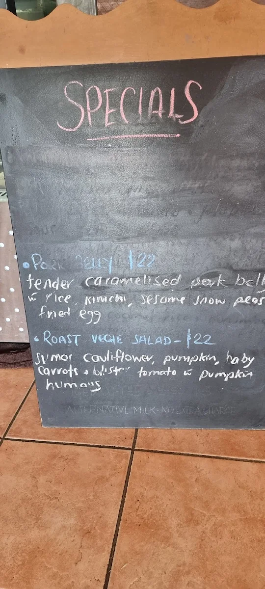Menu, Nat’s Coffee