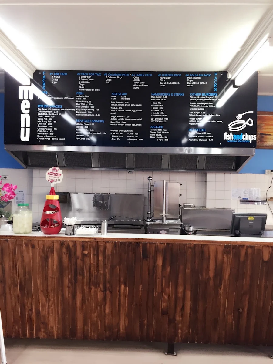 Menu, Marina Seafood