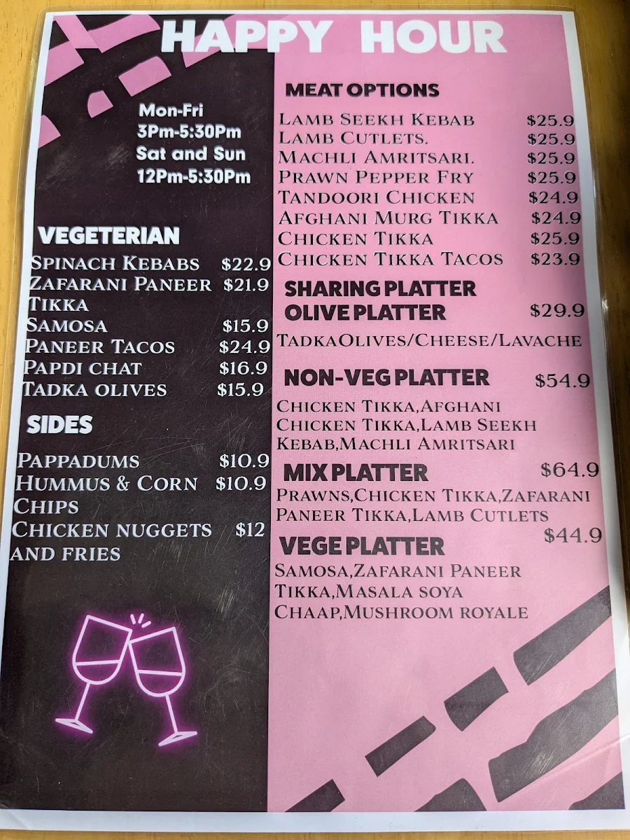 Menu, Spiced @ Barangaroo