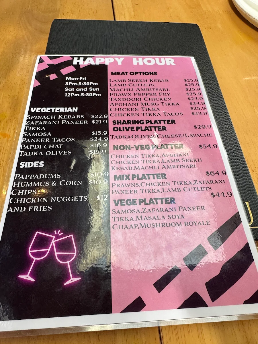 Menu, Spiced @ Barangaroo