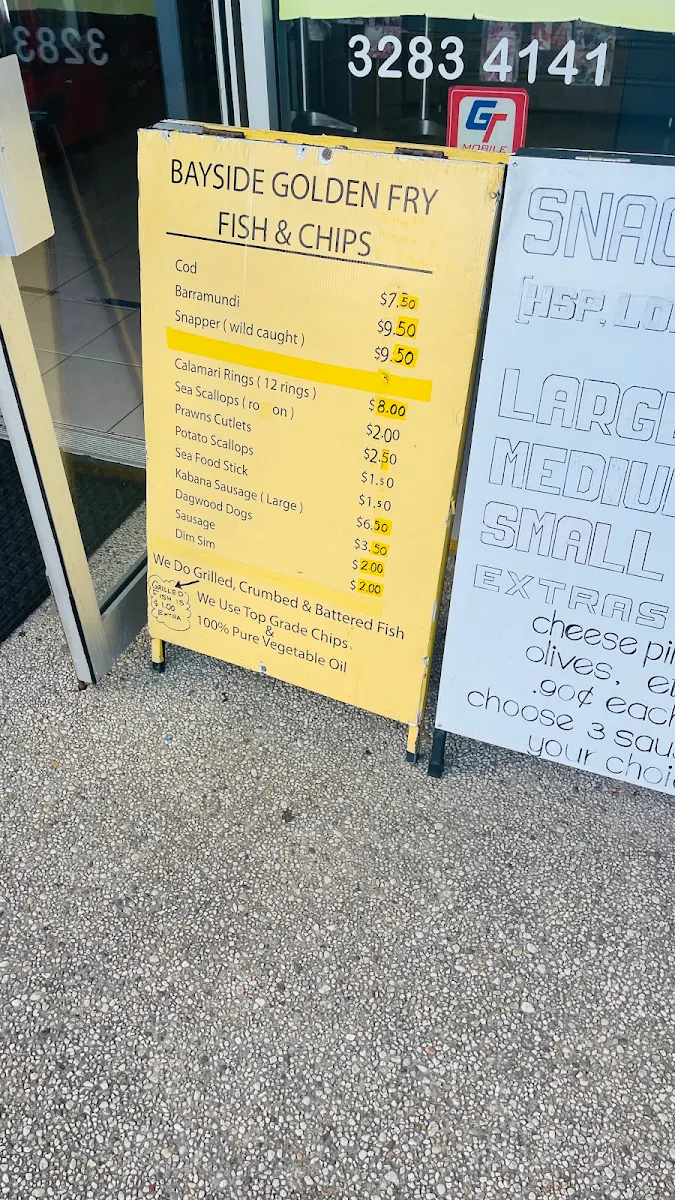 Menu, Bayside Kebab