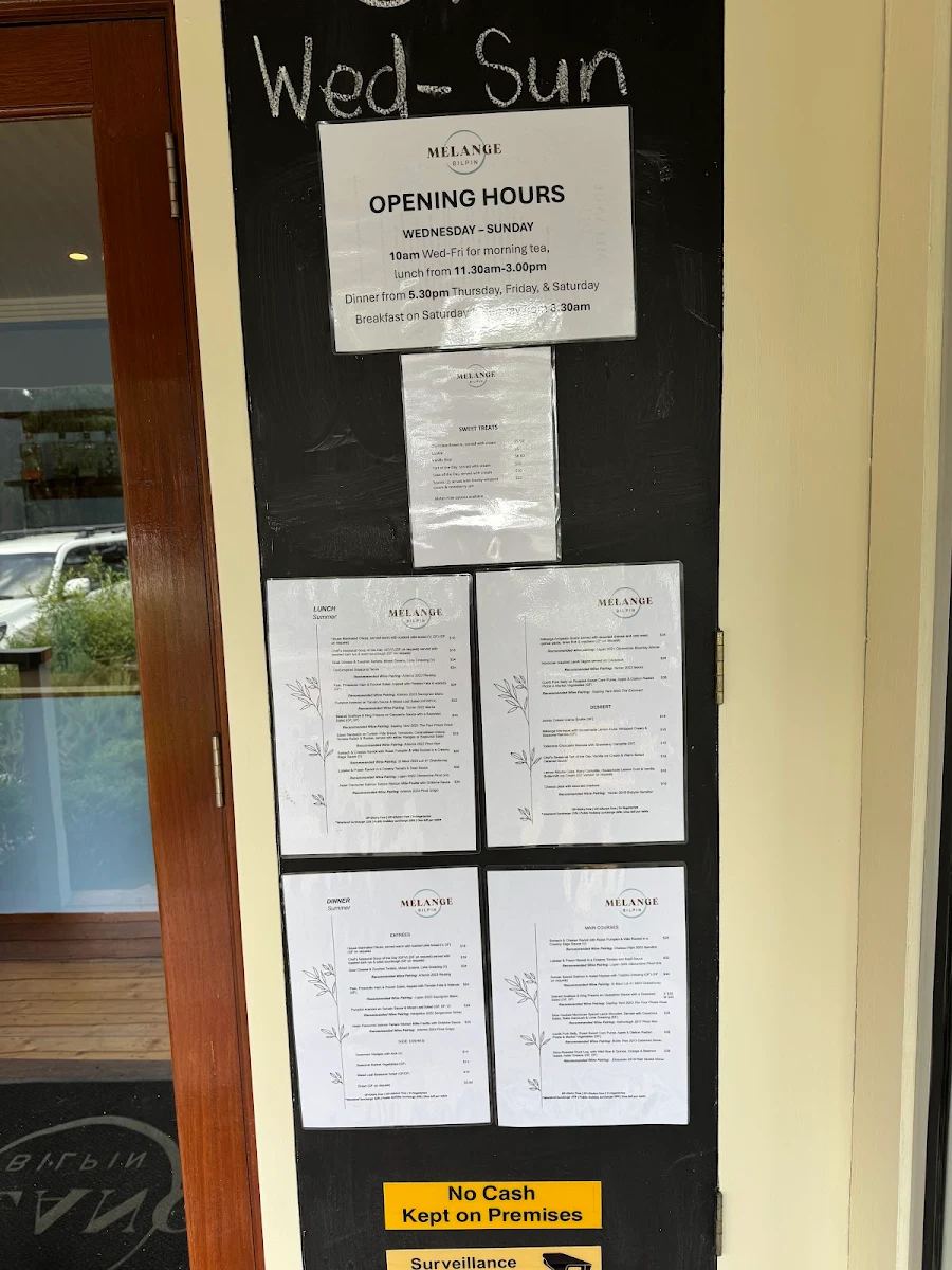 Menu, Mélange Bilpin