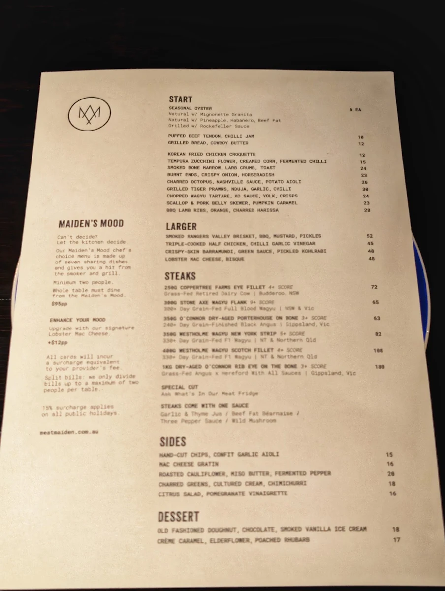 Menu, Meatmaiden
