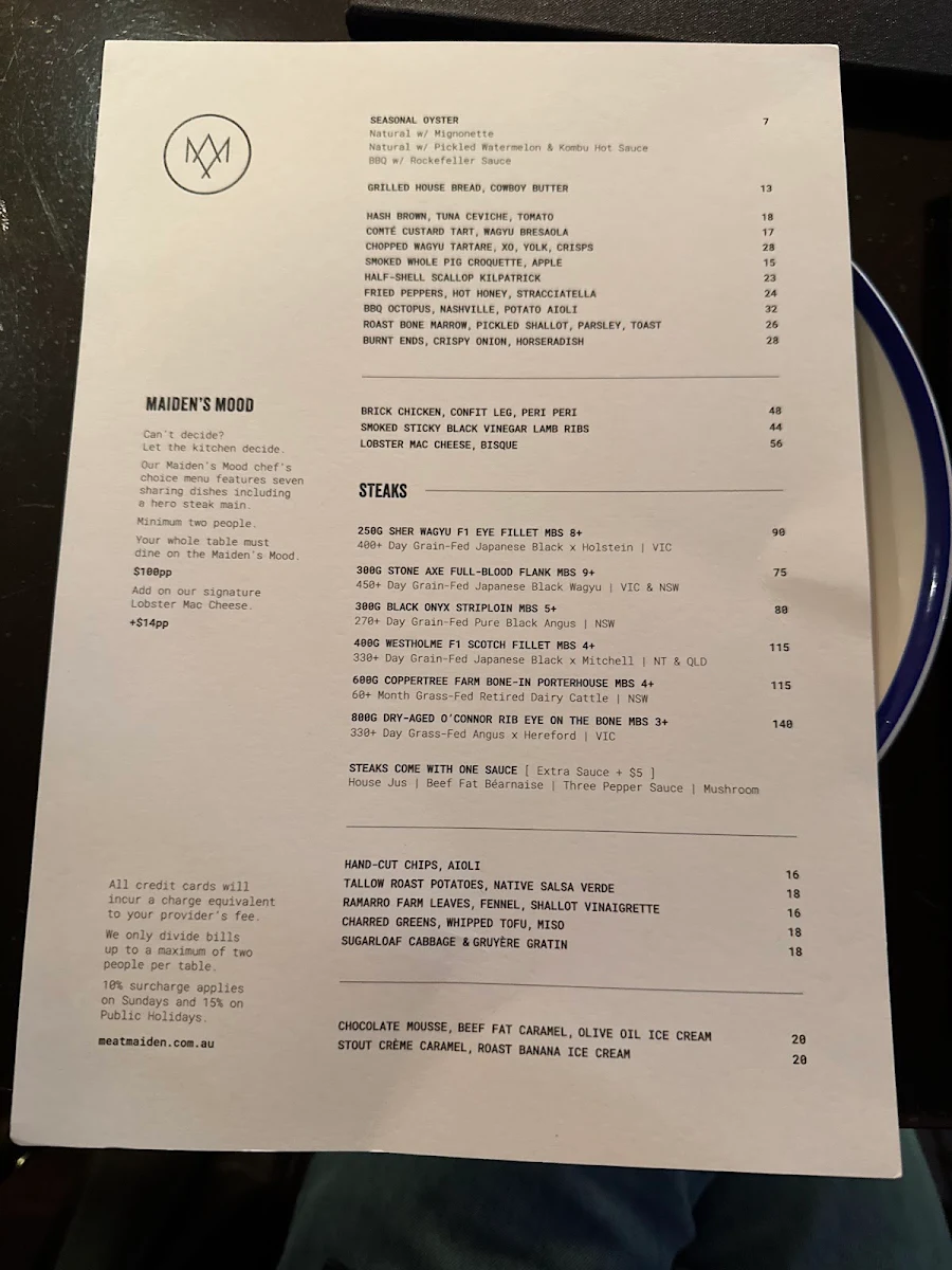 Menu, Meatmaiden