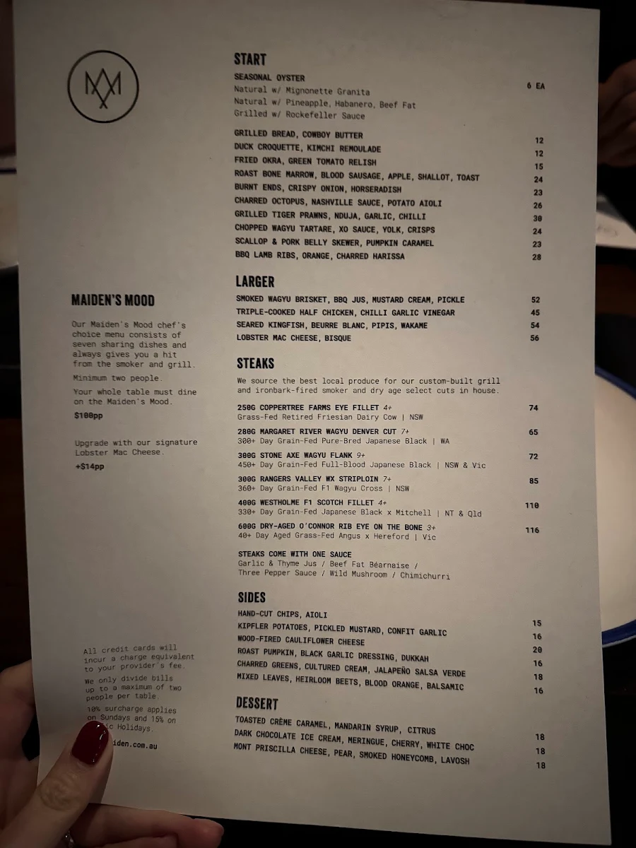 Menu, Meatmaiden